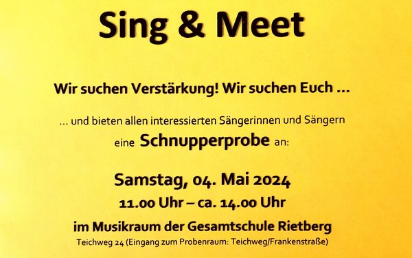 Sing & Meet mit ad libitum am 04.05.2024