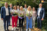 Die Jubilare und Gratulaten.