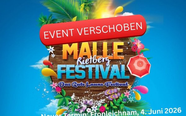 Malle-Rietberg-Festival - verschoben auf den 4. Juni 2026